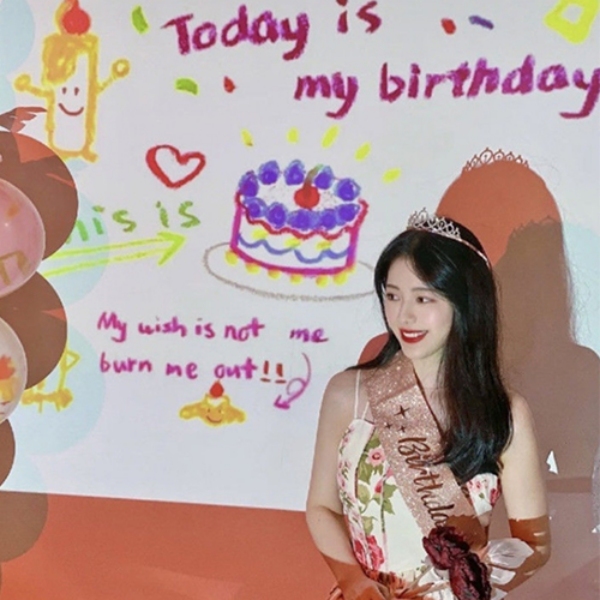 생일 파티 축하 미니 빔 3종 [홈파티 용품 꾸미기 소품] - 상품 이미지