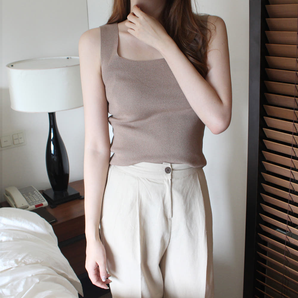스퀘어넥 민소매 크롭 탑 가격 비교 코이블리 스퀘어넥 민소매 크롭 탑