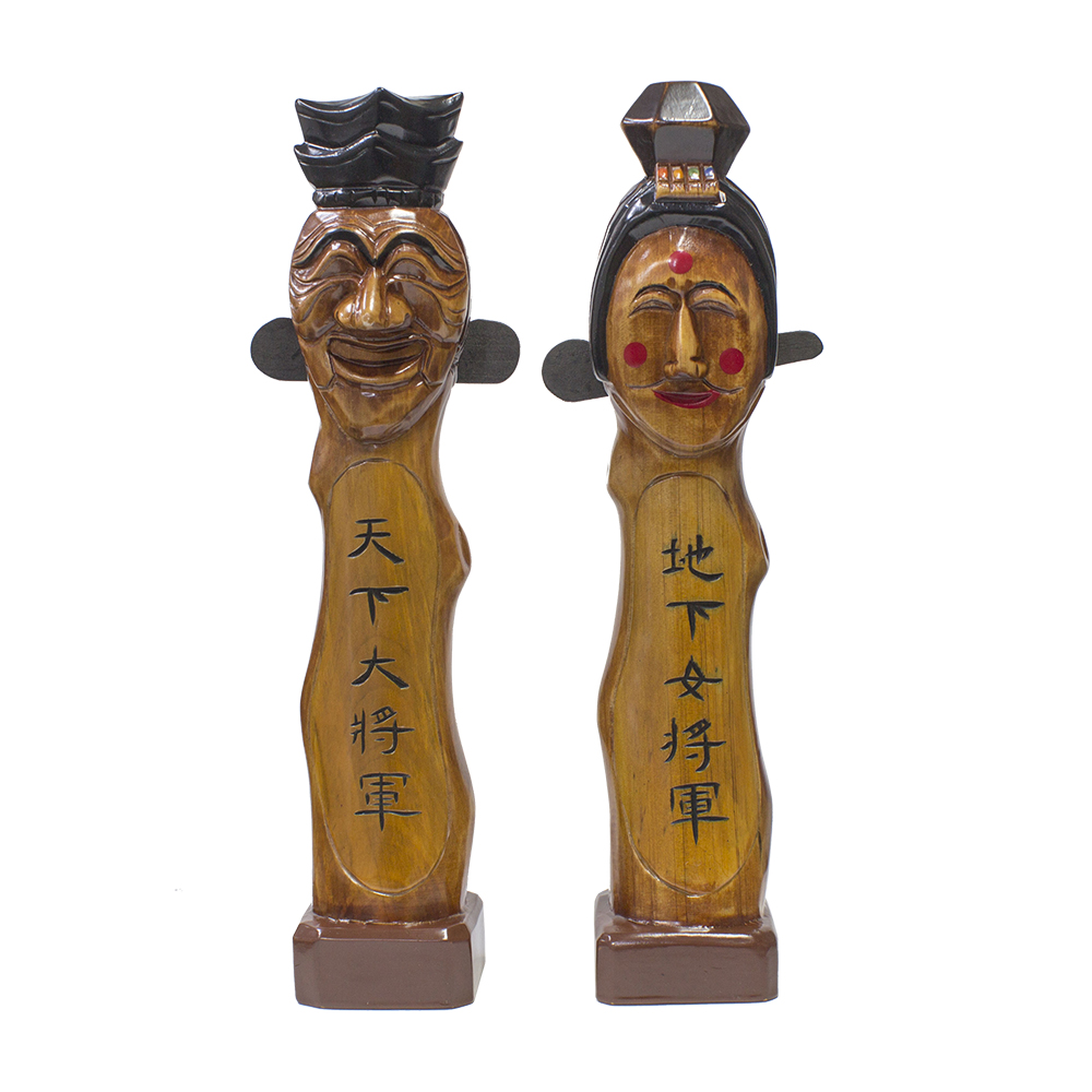 탈 장승 전통 나무 목조각 외국인선물 45cm - 상품 이미지