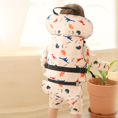 유아 아기 네오플랜 수영조끼 아동 부력보조복 후두부 보호 토끼 조끼