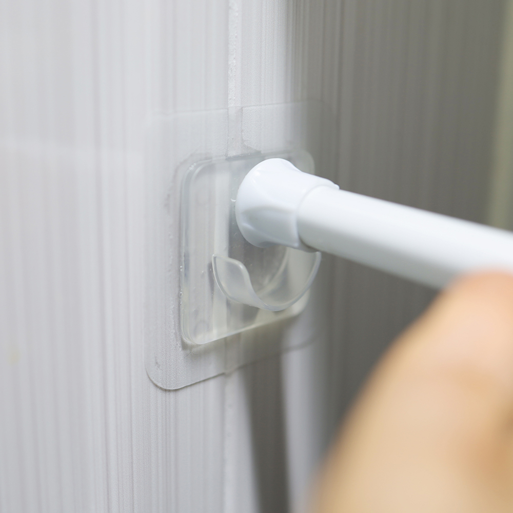 압축봉 u자 고정 홀더 2P 부착 커튼봉 걸이 받침대 지지대