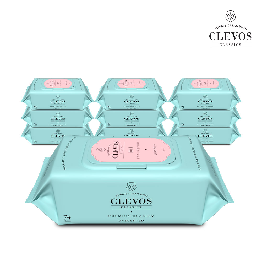 클레보스 넘버원 민트 물티슈 70매 10팩
