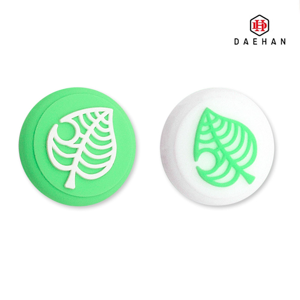 닌텐도 스위치 스틱커버 실리콘 동물의숲 에디션 그린+화이트 2개 1set ND-201