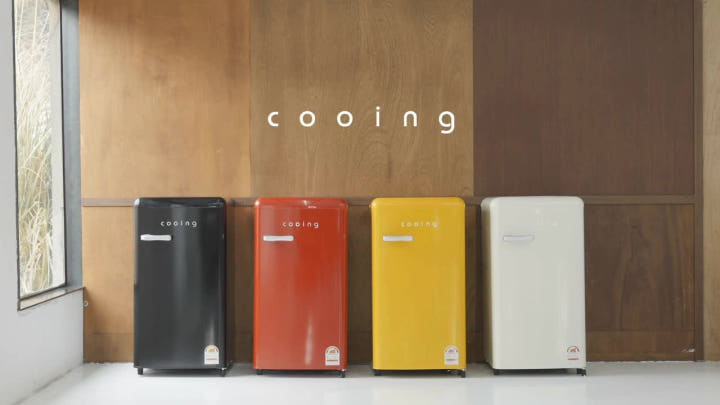 쿠잉 레트로 미니냉장고 REF-S92 레드