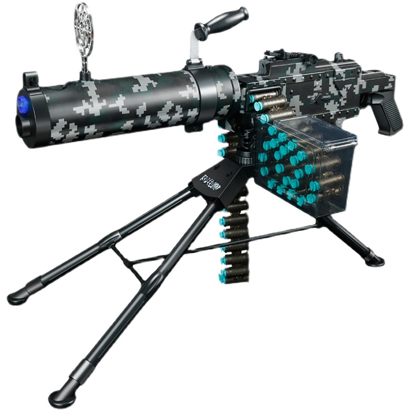 우주의보부상 Lehui M1917 브라우닝 기관총 탄띠 전동건 너프건 수동 전동 듀얼모드 - 상품 이미지