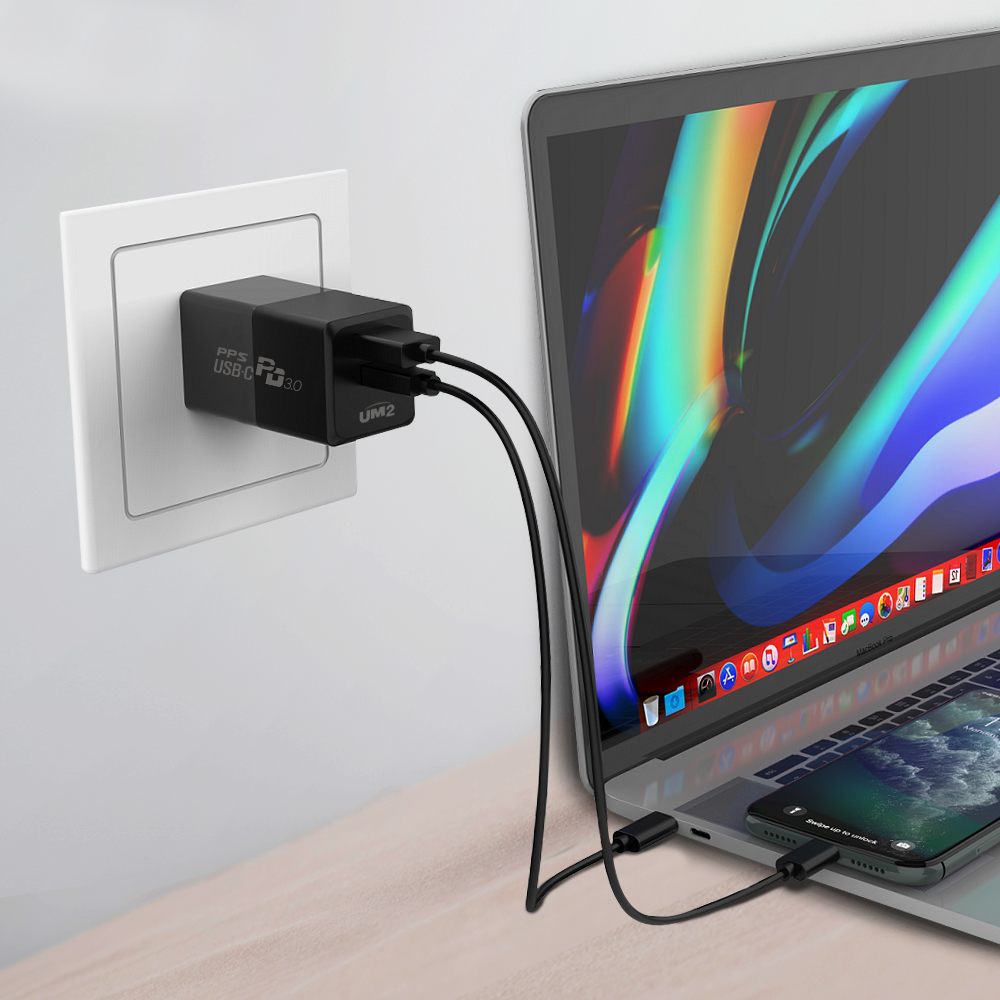 UM2 45W PD QC PPS 고속 USB 충전기 멀티 2구 듀얼 충전 QCPD45W - 상세 이미지 3