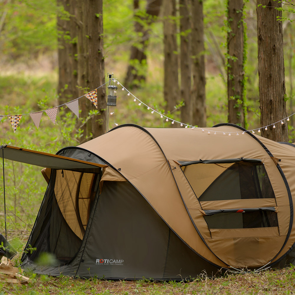 로티캠프 원터치 텐트 그늘막 캠핑 팝업 감성 비치 나들이 MBD5 탄