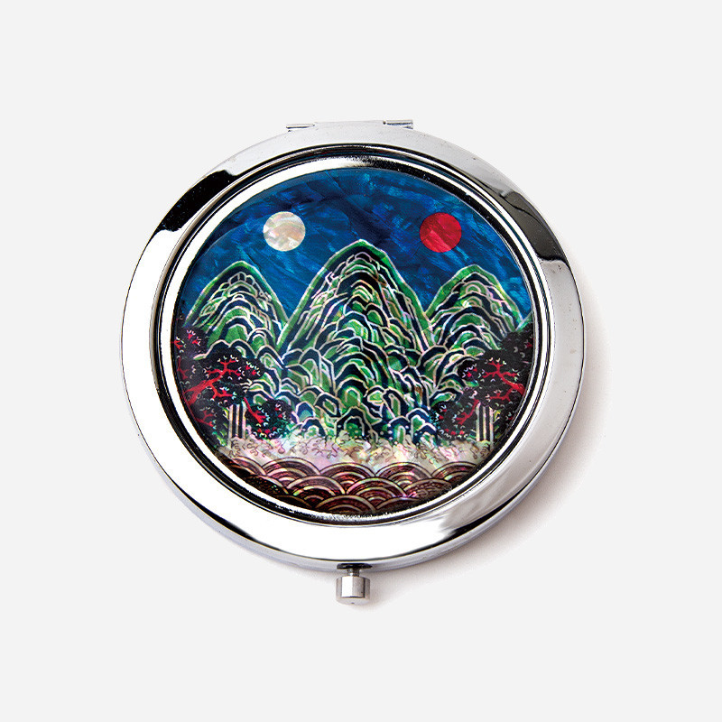 누름자개손거울-일월오봉도 외국인선물 한국기념품