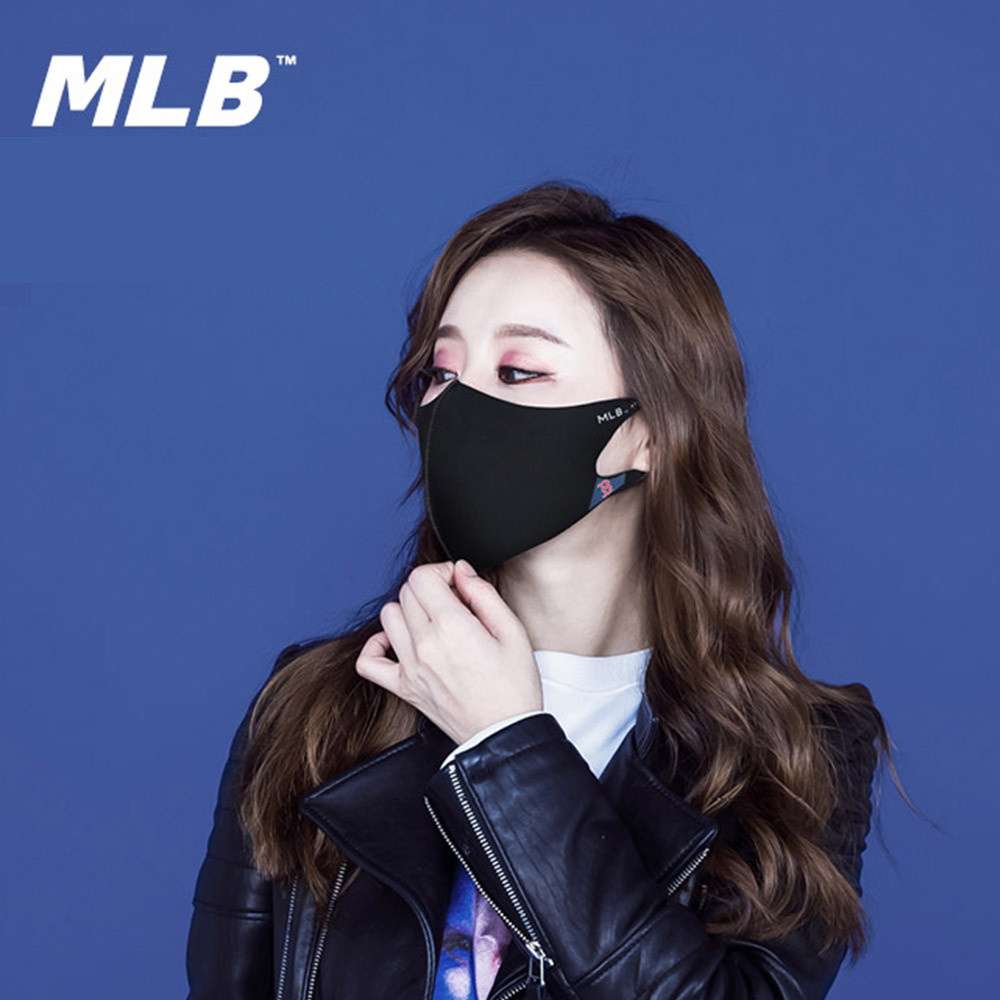 MLB 패션마스크 빨아쓰는 마스크 검정색 연예인 자외선차단 - 상품 이미지
