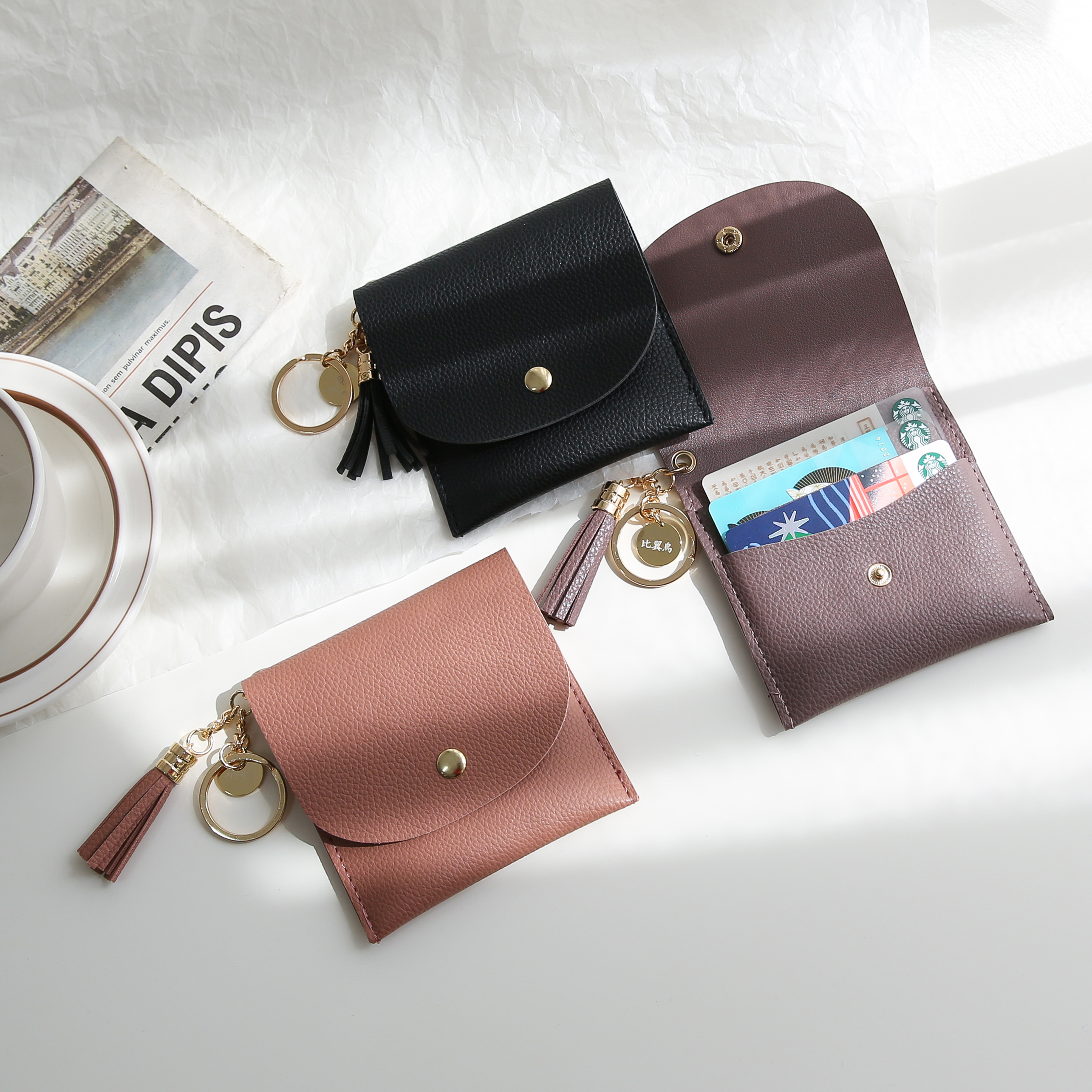 (무료각인)골드펜던트각인 가죽 카드지갑,명함케이스 - 상세 이미지 4