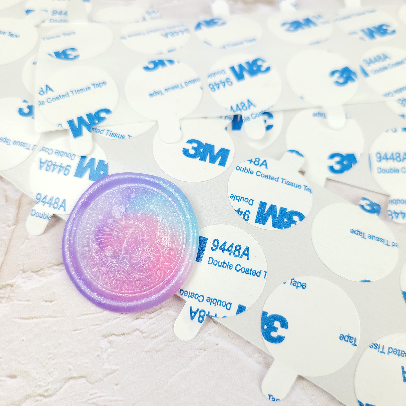 실링왁스 양면 테이프 원형스티커 접착 23mm 12개입 제품 이미지