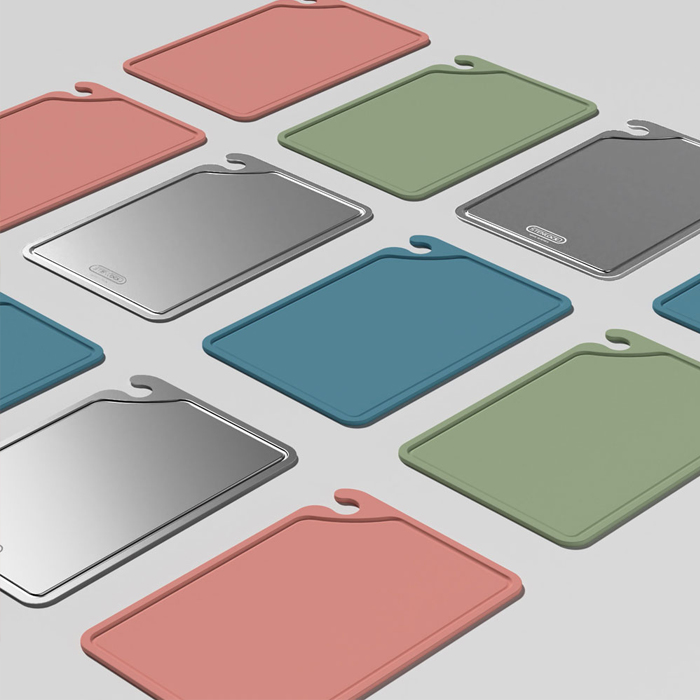 스텐락 트루 인덱스 도마 세트 TPU 스텐 다용도 주방 도마 4P+거치대