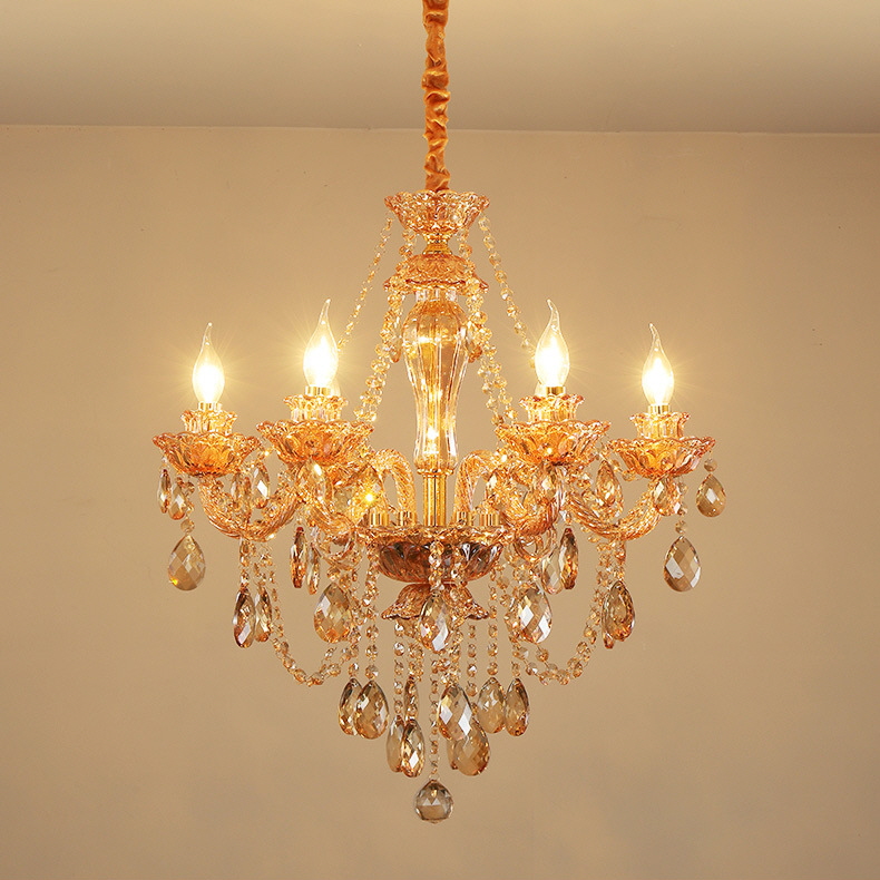 샹들리에 조명 샹드리에 대형 거실 크리스탈 샹제리제 6등 골드