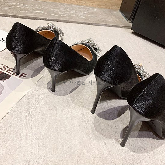 쥬리오 7,10cm 새틴 스틸레토 큐빅 하이힐 구두 2color 상세 이미지 26