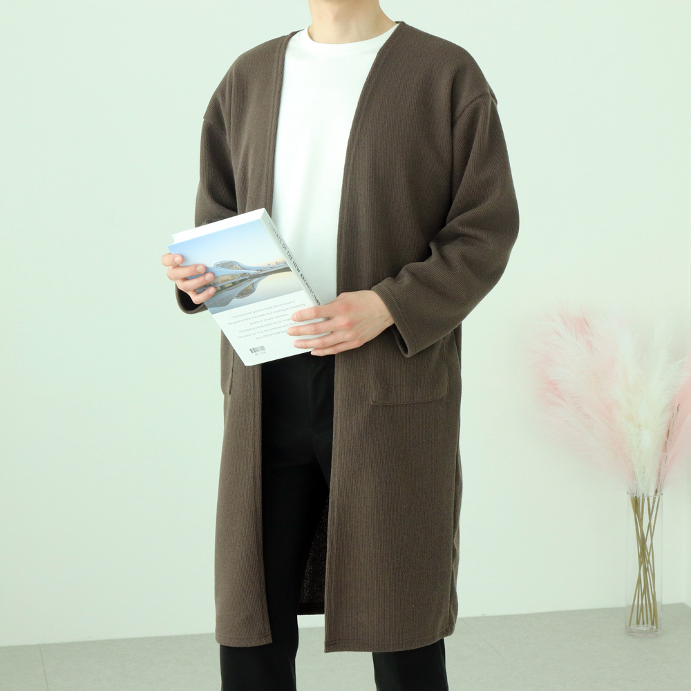 남자가디건 빅사이즈 오버핏 숄카라 남자롱가디건