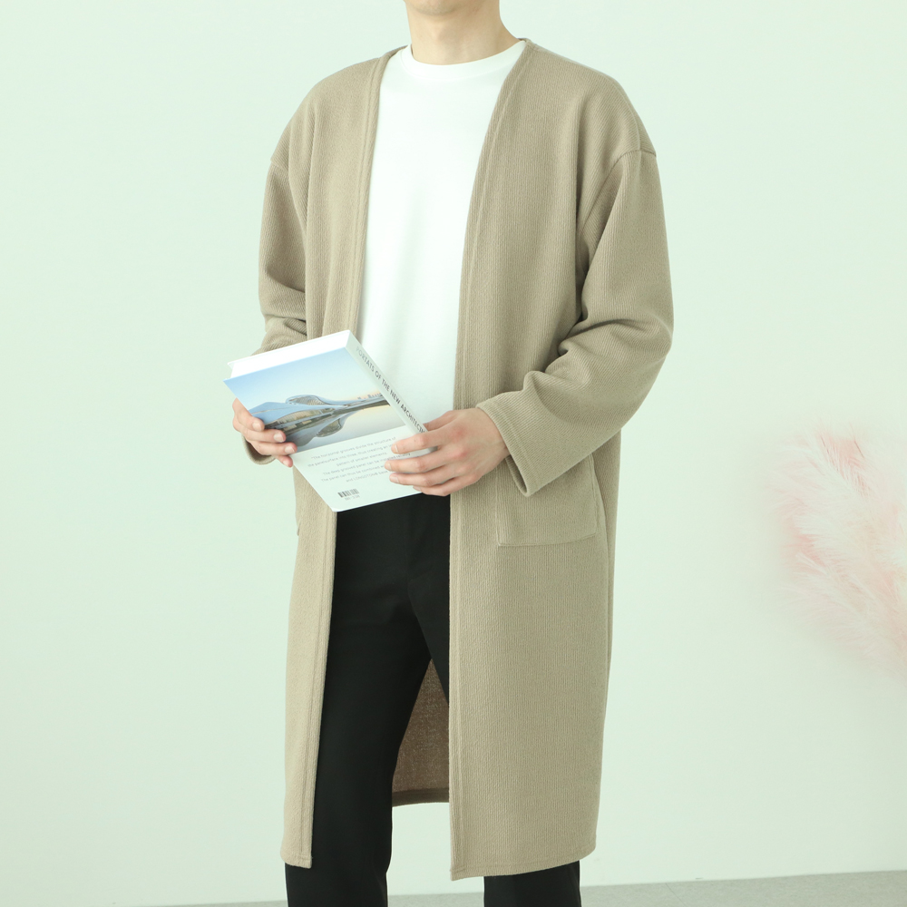 남자롱가디건 빅사이즈 숄카라 오버핏 커플가디건