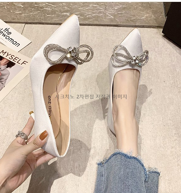 쥬리오 7,10cm 새틴 스틸레토 큐빅 하이힐 구두 2color 상세 이미지 20