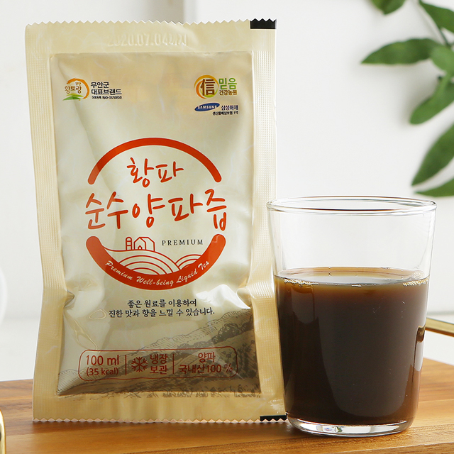 황파 무안 자색양파즙 100ml 30포+30포 - 상세 이미지 5
