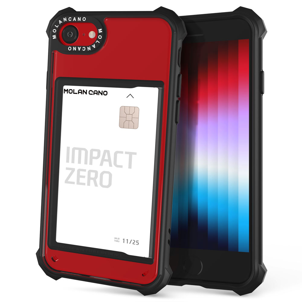 임팩트 제로 카드포켓 투명 범퍼 케이스 블랙, 아이폰7