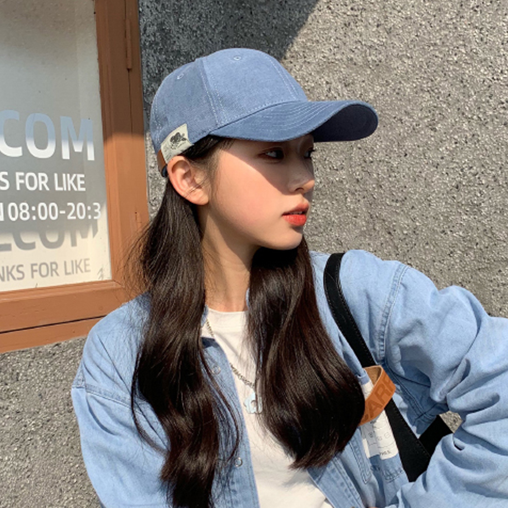 데님 무지 볼캡 야구모자 남녀공용 - 상세 이미지 4