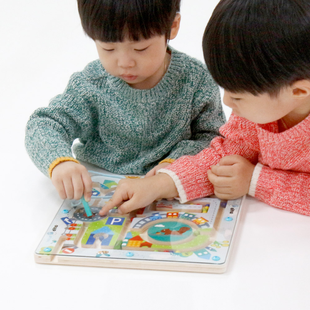 헬로디노 미로찾기 유아 자석 놀이 마그네틱 퍼즐 길찾기 장난감 - 상세 이미지 4