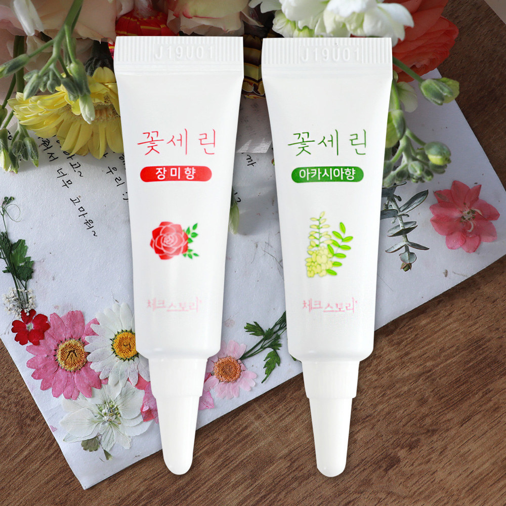 예단편지 레진 압화 꽃세린 향기나는 장미향 아카시아향 레진공예 재료 튜브형 - 상품 이미지