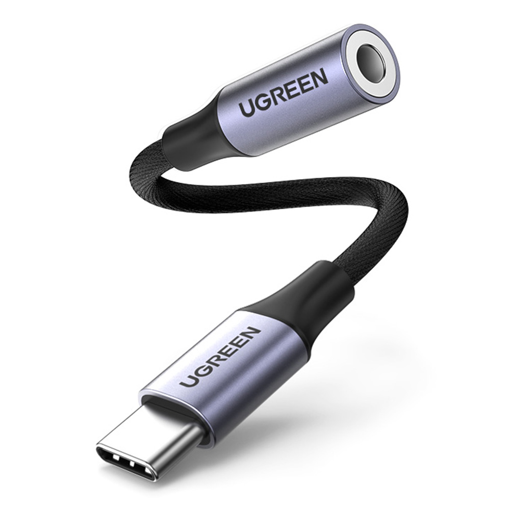 유그린 DAC C타입 to 4극 3.5mm AUX 케이블 젠더, AV161