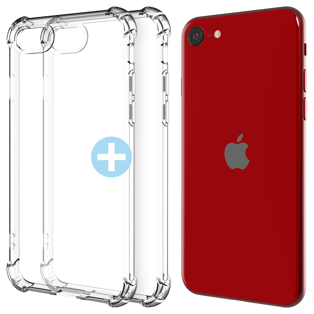 1+1 아이폰 SE3/SE2/7/8 카이트 투명 범퍼 핸드폰 케이스-모카할인