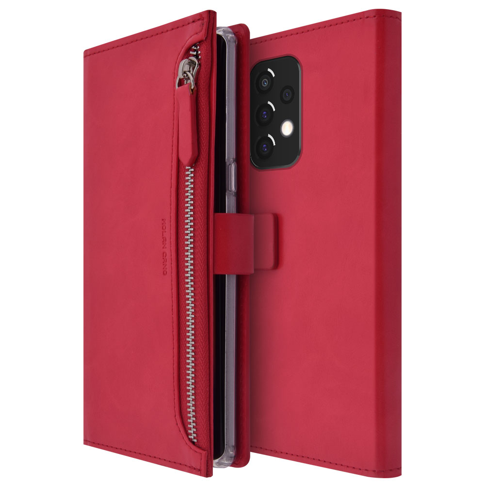 갤럭시 A23 지갑형 다이어리 핸드폰 케이스 와인 - 상세 이미지 4