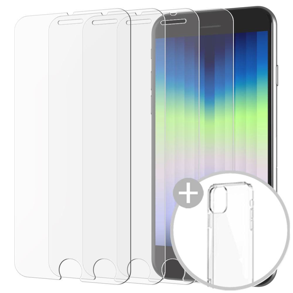 아이폰 SE3/SE2/7/8 플래쉬 액정보호필름 강화유리 4매 - 상세 이미지 2