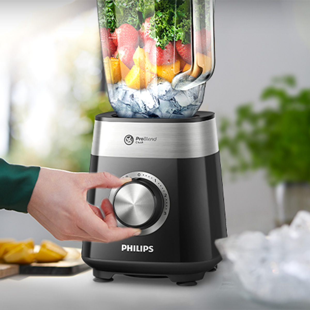 필립스 5000시리즈 파워블렌더 유리 믹서기 HR2228/90