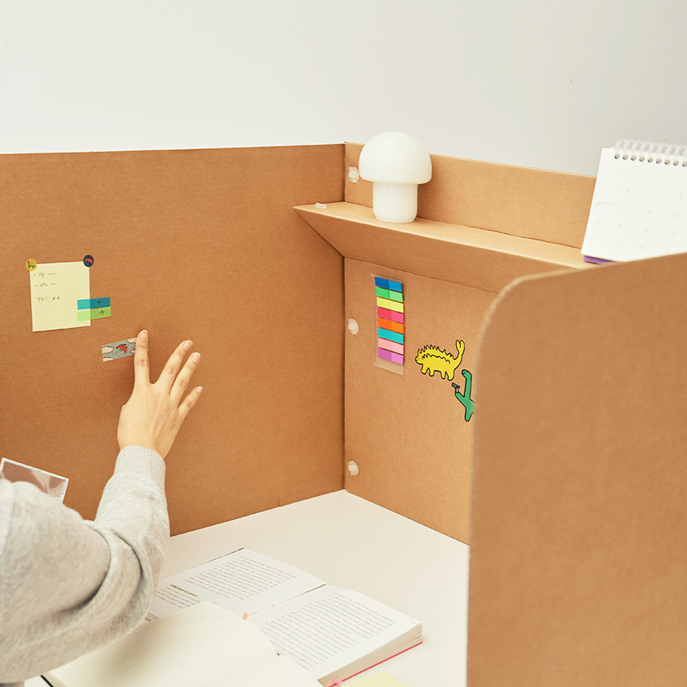 칸막이 기본형 독서실 사무실 책상 가림막 종이 칸막이 휴대용 파티션