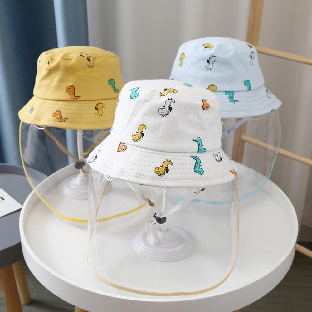 신생아 아기 코로나모자 사우루스모자 비말차단모자 페이스쉴드 봄 여름 유아 가림막 모자 탈부착