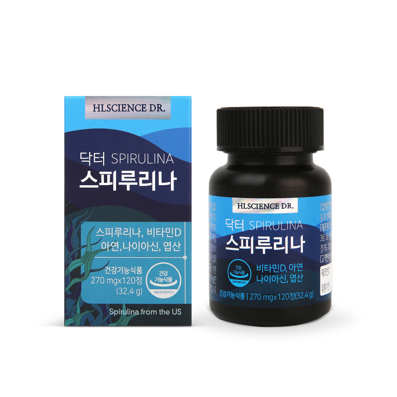 하와이안 닥터 스피루리나 270mg 120정, 1개 - 메인 이미지