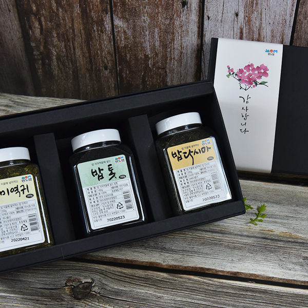 완도맘 밥다시마+밥톳+밥미역귀 3종 톡톡 선물세트 명절선물