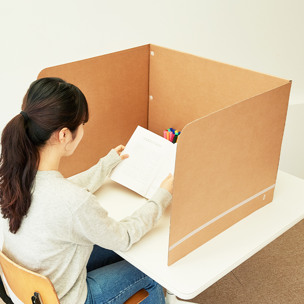 칸막이 기본형 독서실 사무실 책상 가림막 종이 칸막이 휴대용 파티션