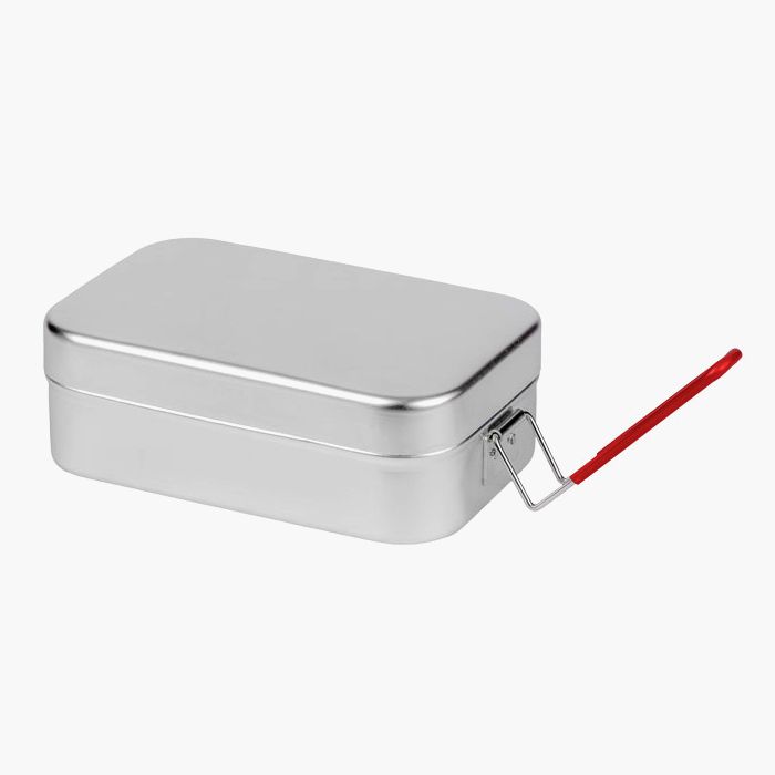 트란지아 손잡이 사각반합 20X13X7cm 캠핑 백패킹 알루미늄 휴대용 반합