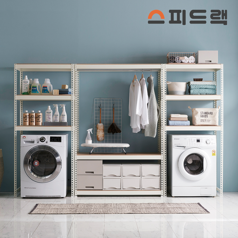 스피드랙 세탁실 세탁기 선반 드럼 건조기 김치냉장고 400x400x330(h) 부터 주문제작 - 상세 이미지 3