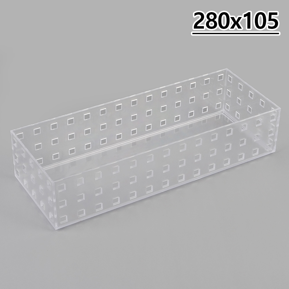 투명바구니 투명수납함 플라스틱 적층형 28x10.5cm - 상세 이미지 2