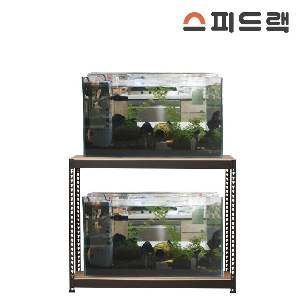 스피드랙 수족관 선반 어항 다이 축양장 무볼트 앵글 300x300x600(h) 2단 화이트 주문제작 - 상세 이미지 3