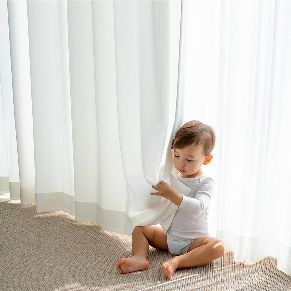 소르르 이지클린 화이트 암막커튼 나비주름 맞춤제작 70x160