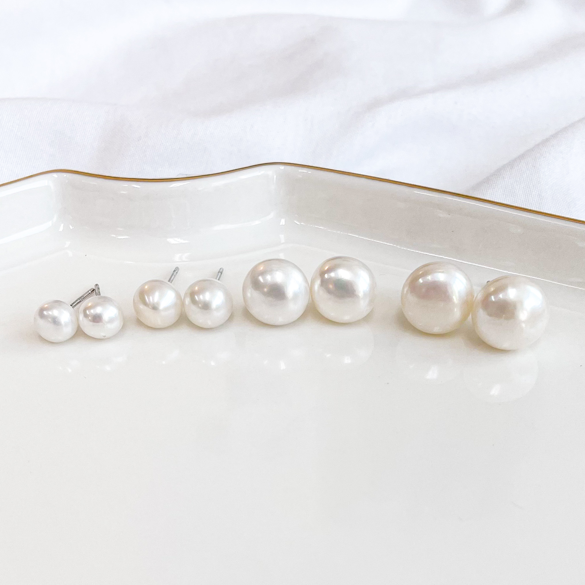 실버 925 심플 클래식 천연 담수 진주 은침 귀찌 귀걸이