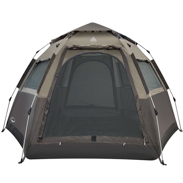 어반캠퍼 헥사곤 원터치 육각텐트 피크닉 쉘터 그늘막 캐노피 캠핑텐트 카키브라운