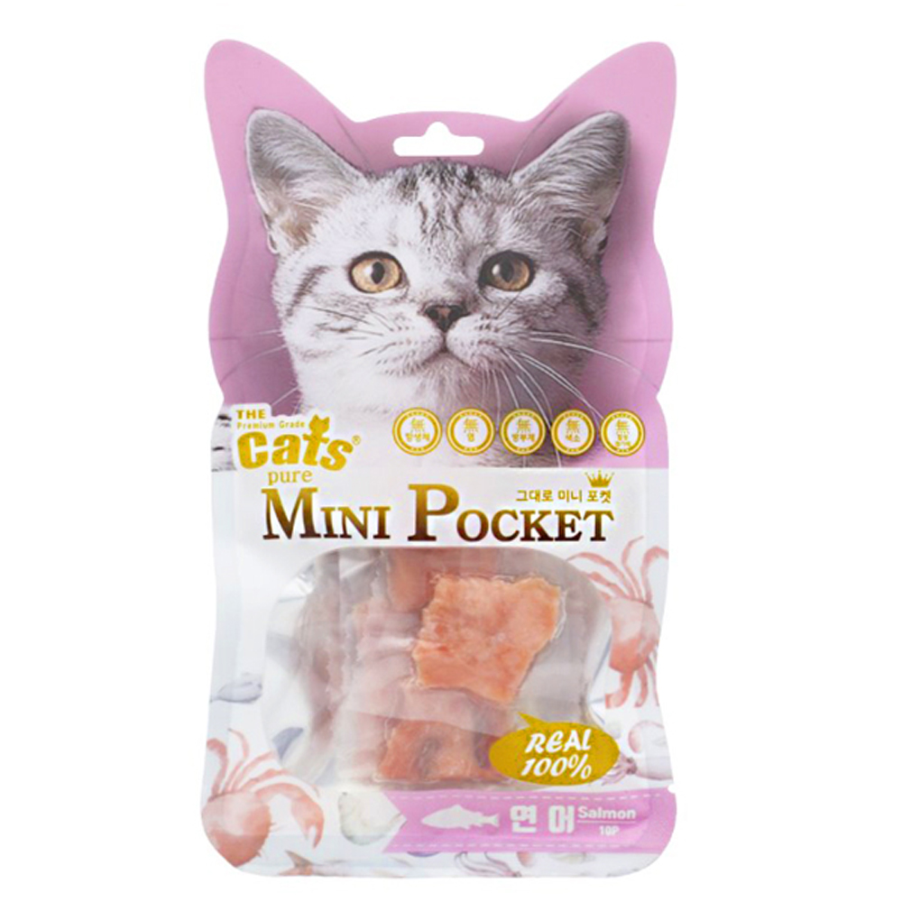 더캣츠 그대로 미니포켓 고양이 간식 연어, 40g, 1개 이미지 2
