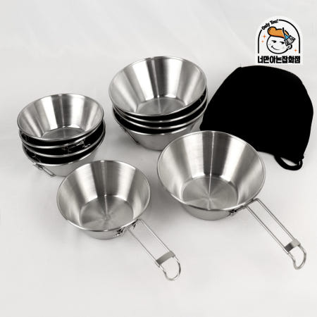 리빙글로리 국산 스텐 304 시에라컵 300ml 5p 접이식 캠핑컵