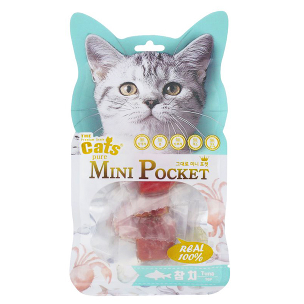더캣츠 그대로 미니포켓 고양이 간식 연어, 40g, 1개 이미지 3