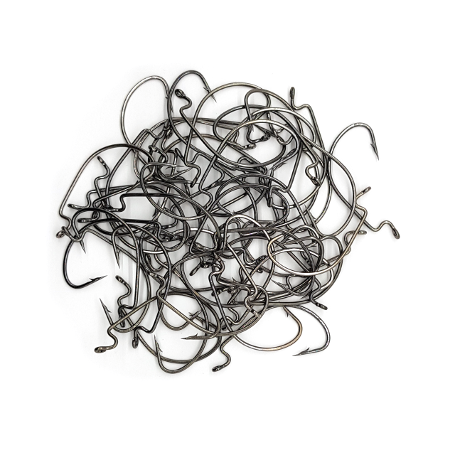 루어스토어 와이드갭훅 바늘 벌크 배스 광어 다운샷 웜훅 2호 50개 이미지 3