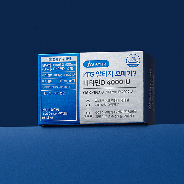 JW중외제약 rTG 알티지 오메가3 비타민D 4000IU 60캡슐, 1개 - 상세 이미지 3