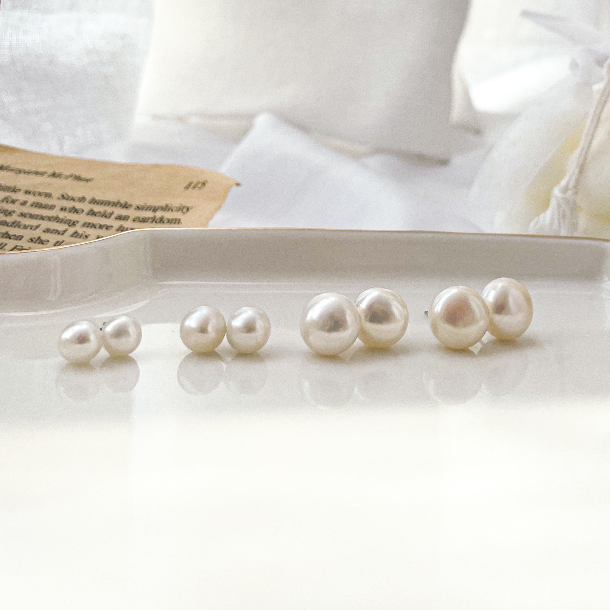 실버 925 심플 클래식 천연 담수 진주 은침 귀찌 귀걸이