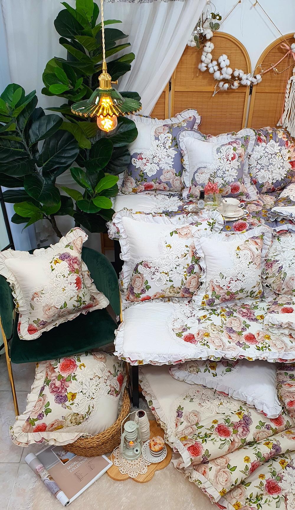 오월 보타닉 3인용 4인용 돌 쇼파패드 카우치 쇼파커버제작